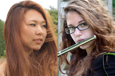 Mezzo soprano <b>Ayaka Tanimoto</b> and flautist Lindsay Bryden - Ayaka-and-Lindsay-435x290