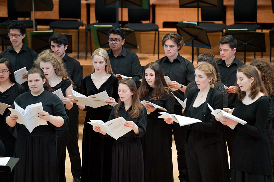 Members of an RCM Junior Department choir performing 