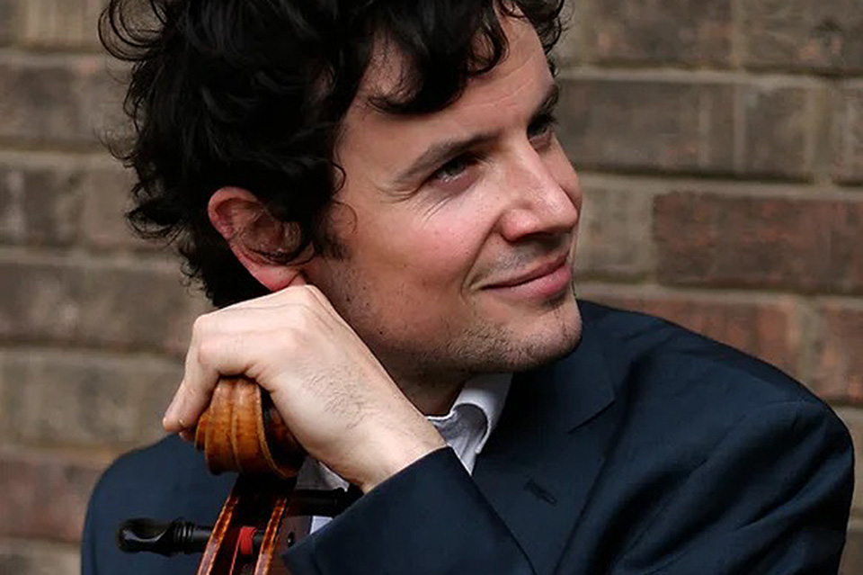 Cellist Brian O'Kane, pictured with his instrument