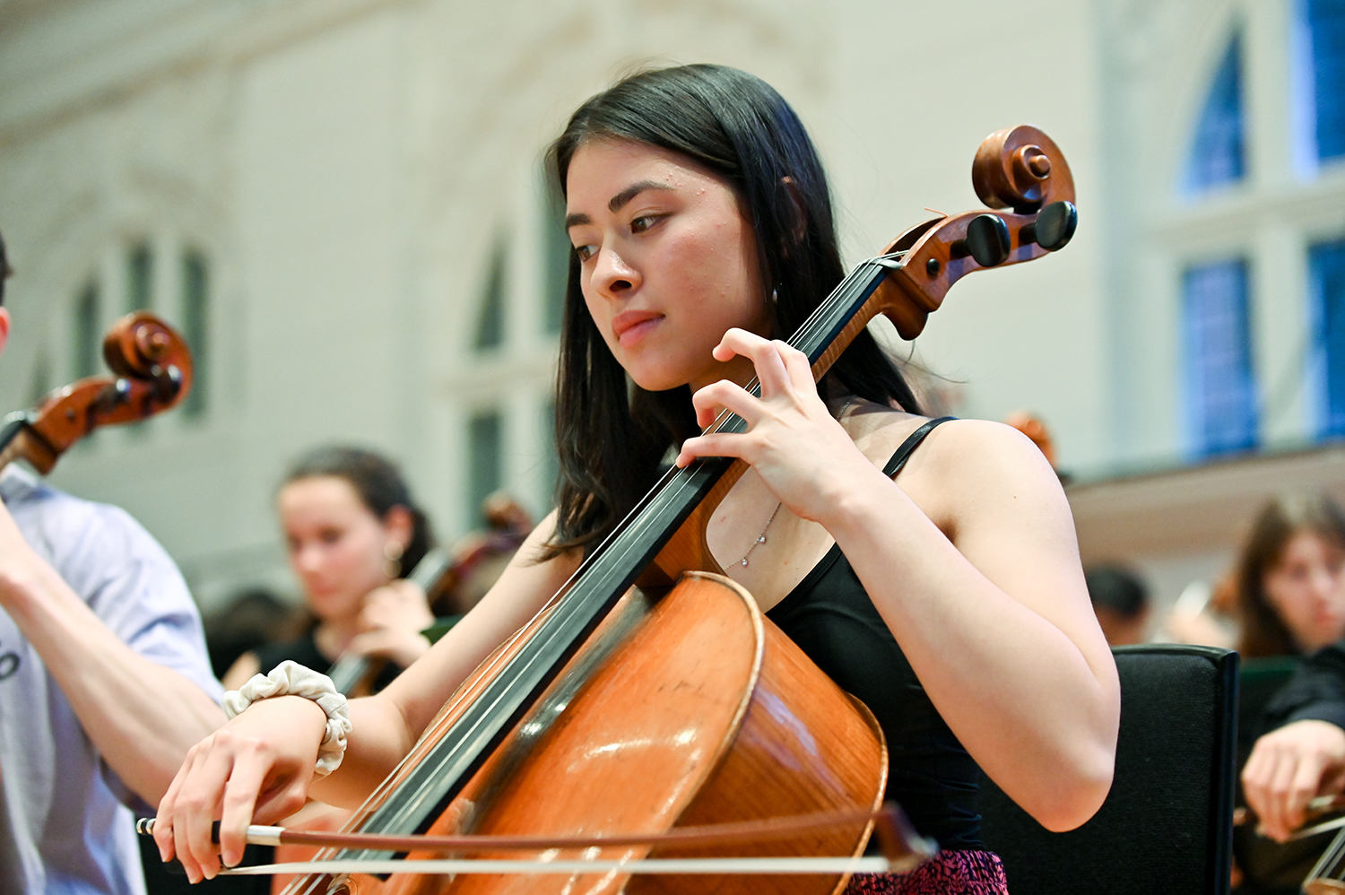 A student from the RCM Junior Department performing on a cello
