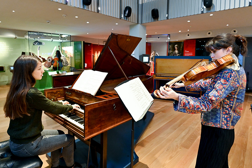 Musicians performing in the RCM museum