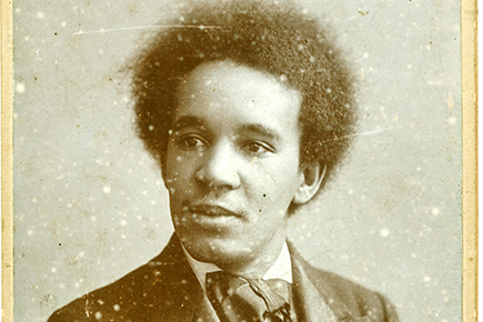 A black and white photograph of Samuel Coleridge Taylor