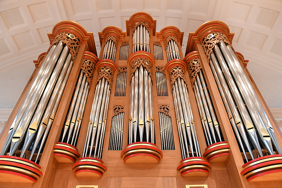 The Flentrop Orgelbouw organ in the Amaryllis Fleming Concert Hall