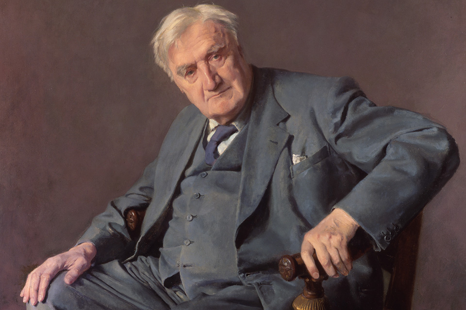 A painting of Ralph Vaughan Williams from the RCM Collection