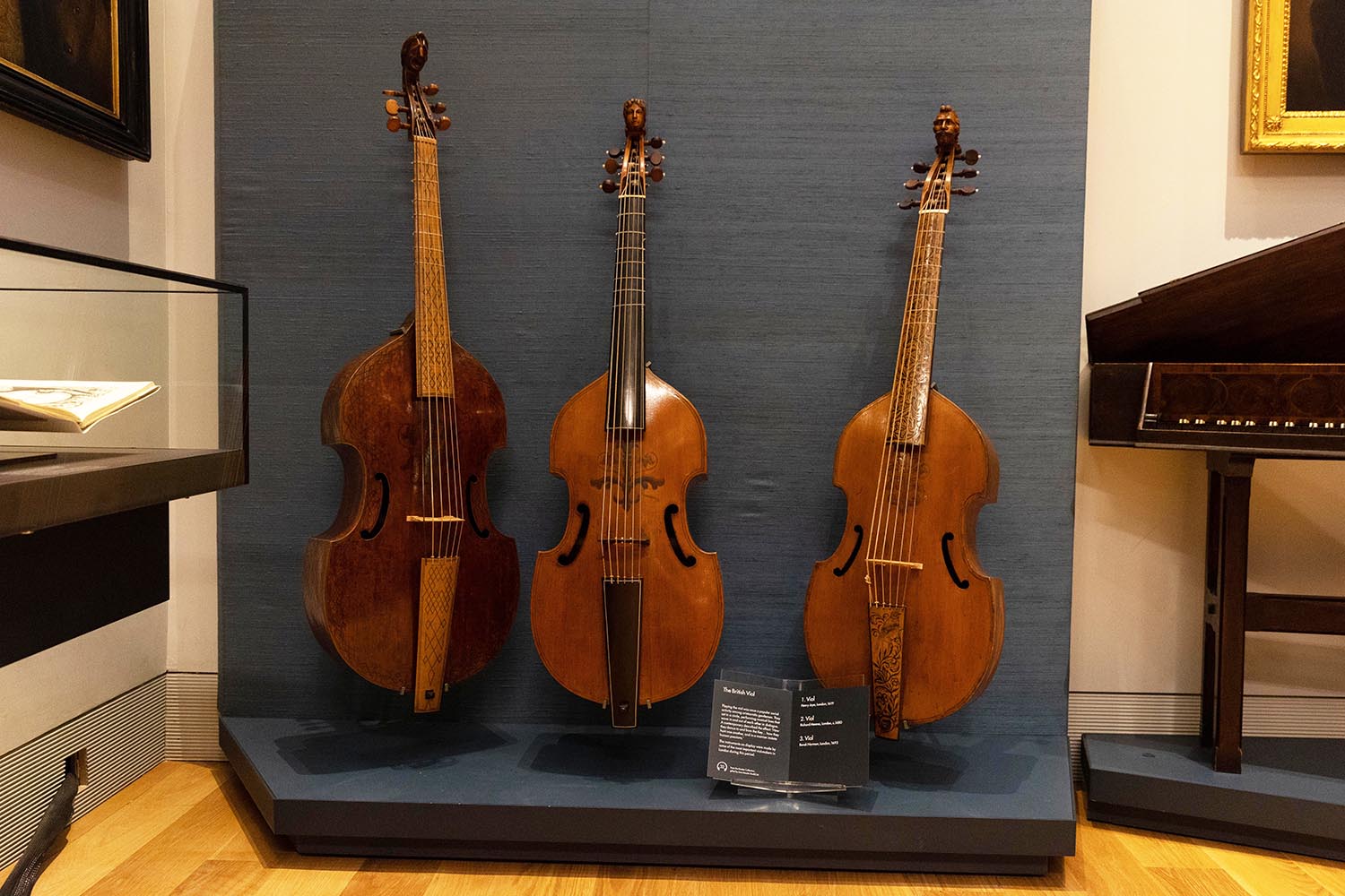 A collection of viols in the RCM Museum